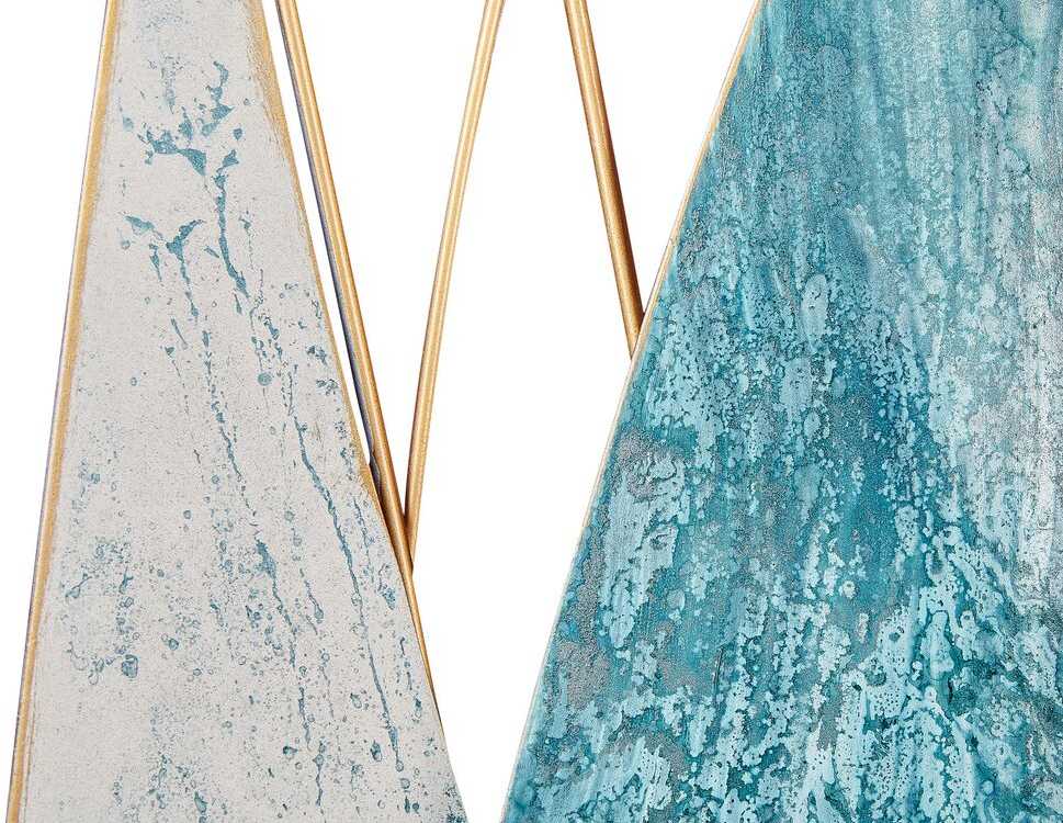 Beliani Sienų dekoracija laivas BOHRIUM metalinė 50 cm mėlyna