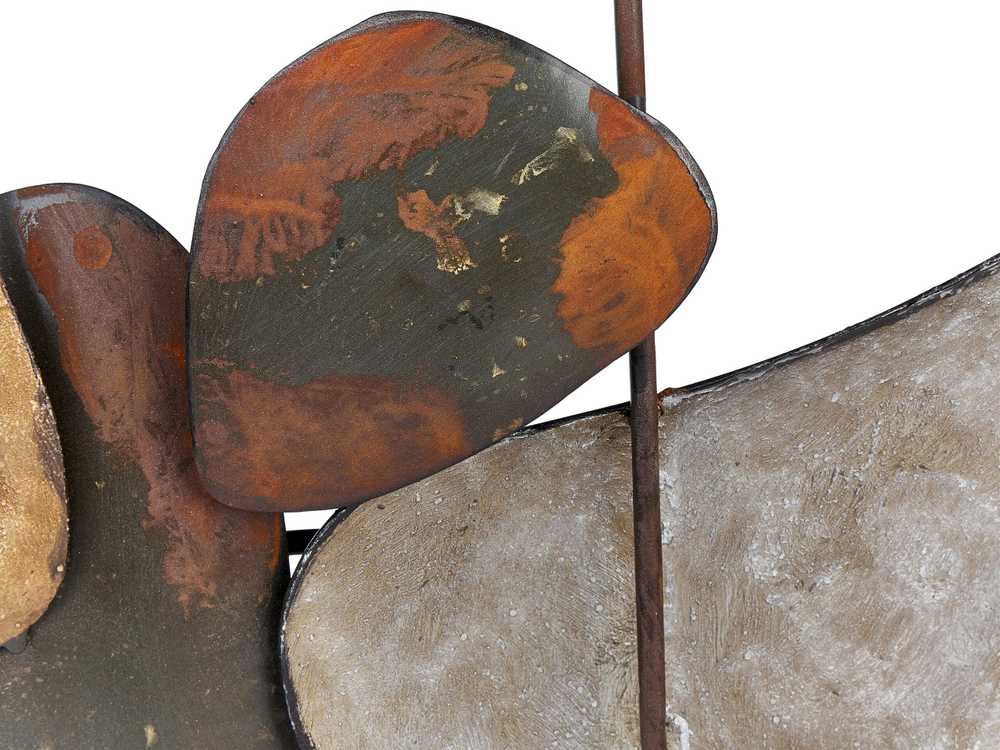 Beliani Sienų dekoracija COBALT 50 cm metalinė ruda