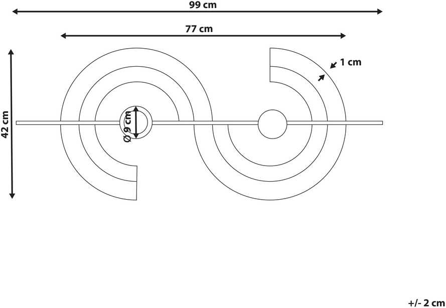 Beliani Sienų dekoracija FARO metalinė 42 cm spalvota