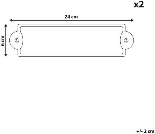 Beliani Sienos dekoracija ISERE 6 cm balta