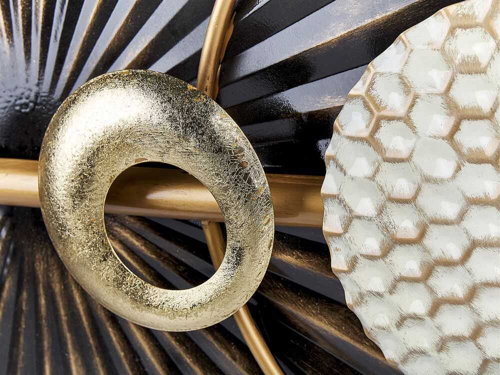 Beliani Sieninė dekoracija RUTHENIUM metalinė 59 cm juoda