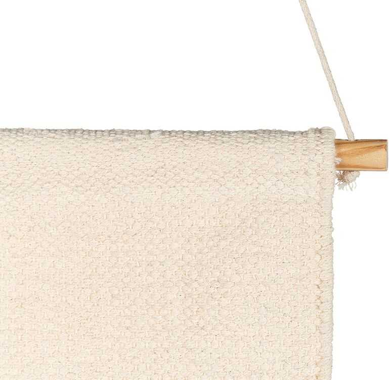 Beliani Sieninis makramė BUREWALA medvilninis 108 cm smėlio spalvos