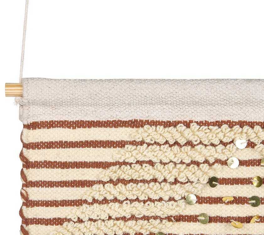 Beliani Sieninis makramė SABO, medvilnė, 75 cm, smėlio spalvos