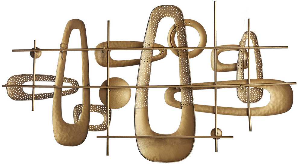 Beliani Sieninis dekoras MANGANESE Metalinis 50 cm auksinis