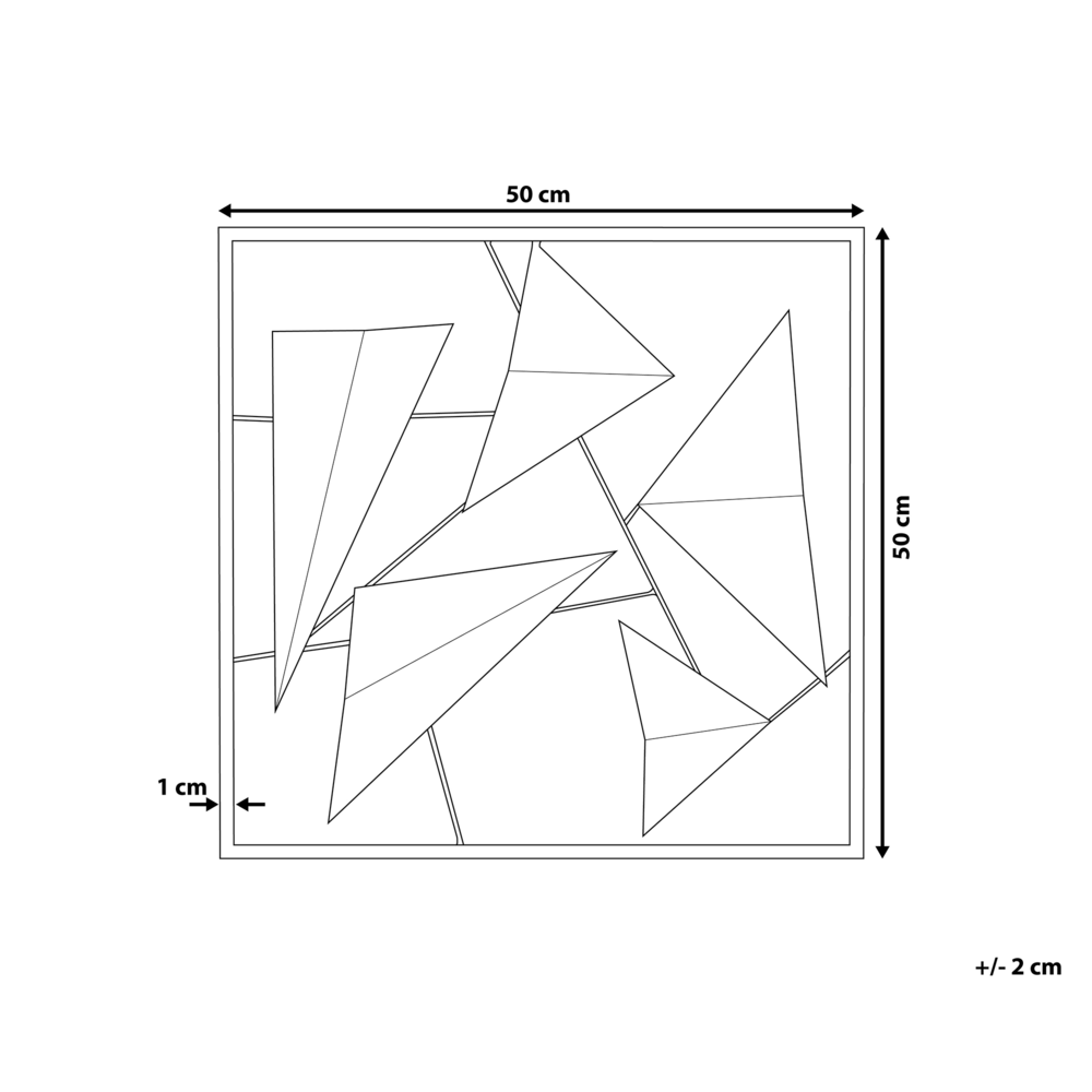 Beliani Sienų dekoracija ZINC Metal 50 cm mėlyna