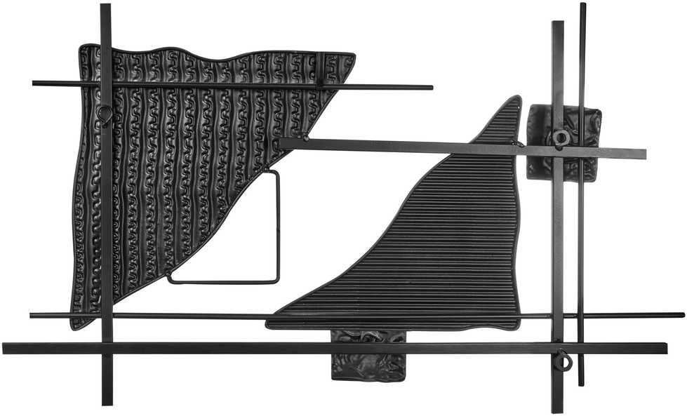 Beliani Sieninis dekoras PORTMARNOCK metalinis 45 cm spalvotas
