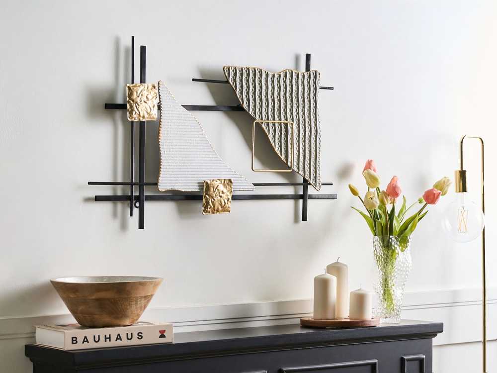 Beliani Sieninis dekoras PORTMARNOCK metalinis 45 cm spalvotas