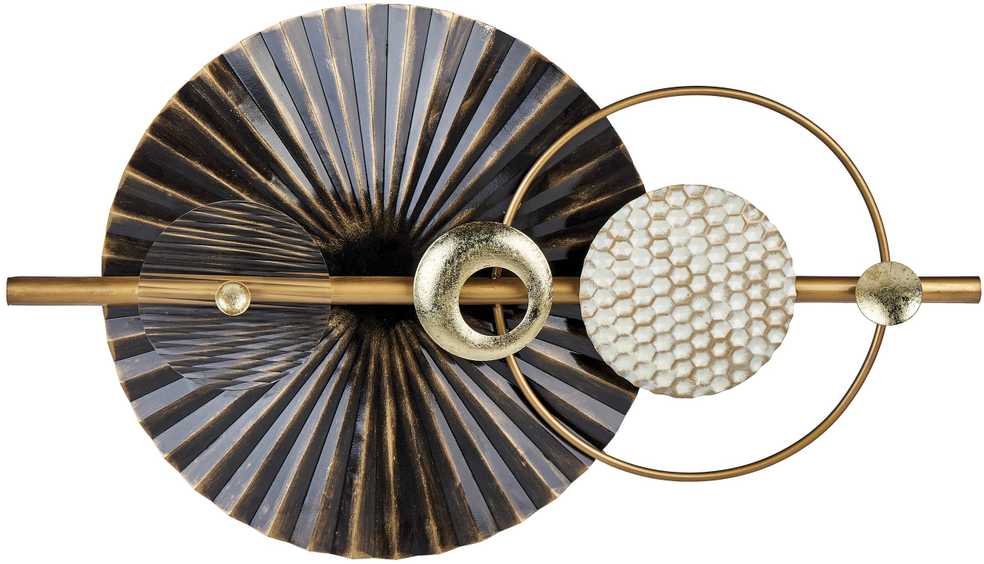Beliani Sieninė dekoracija RUTHENIUM metalinė 59 cm juoda