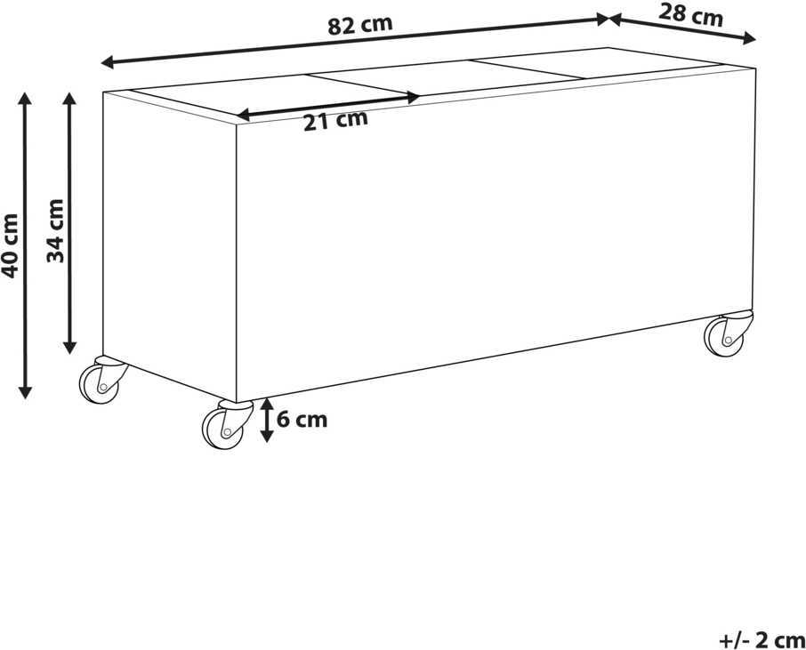 Beliani Gėlių vazonas BELLIS 82 cm juodas, technoratanas