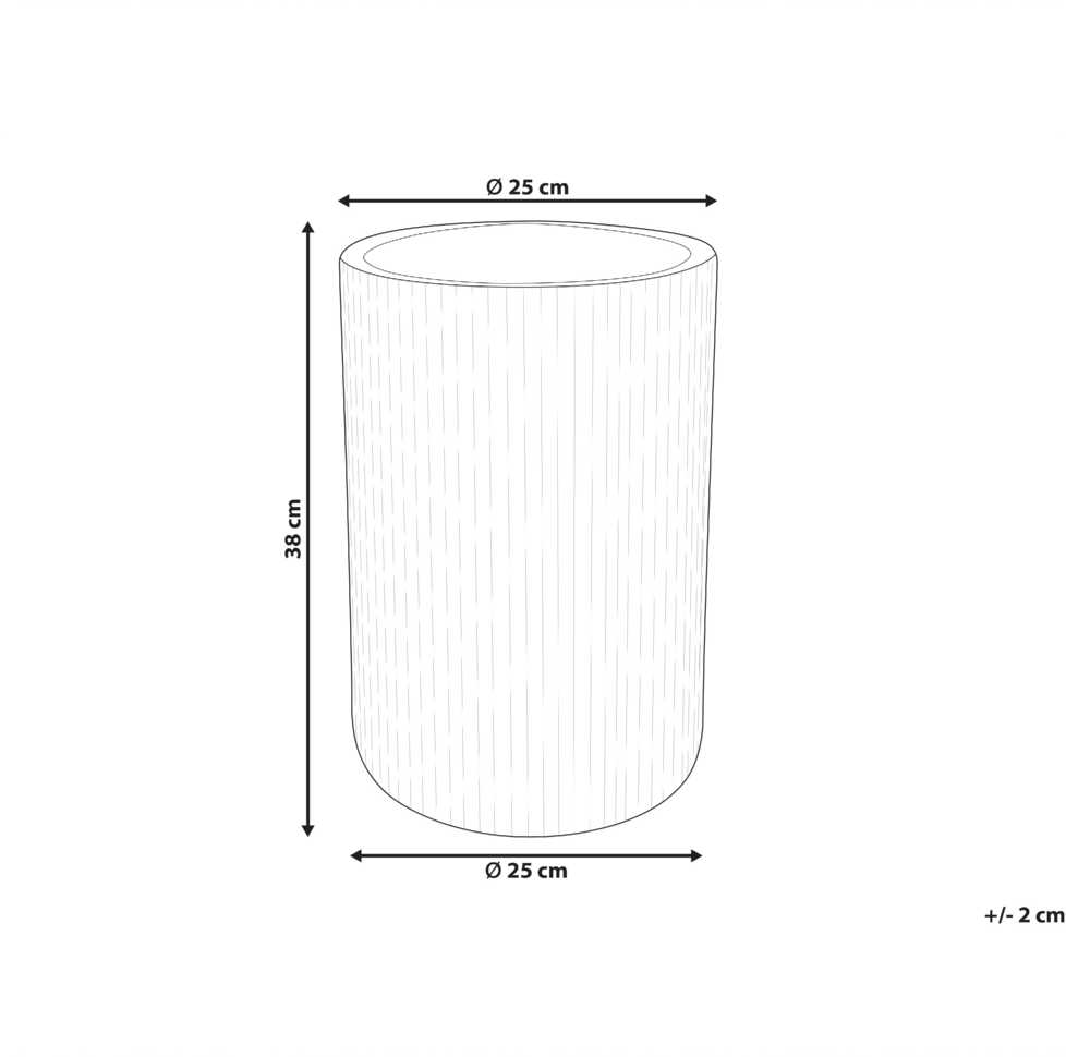 Beliani Gėlių vazonas EANTIO 25 cm juodas