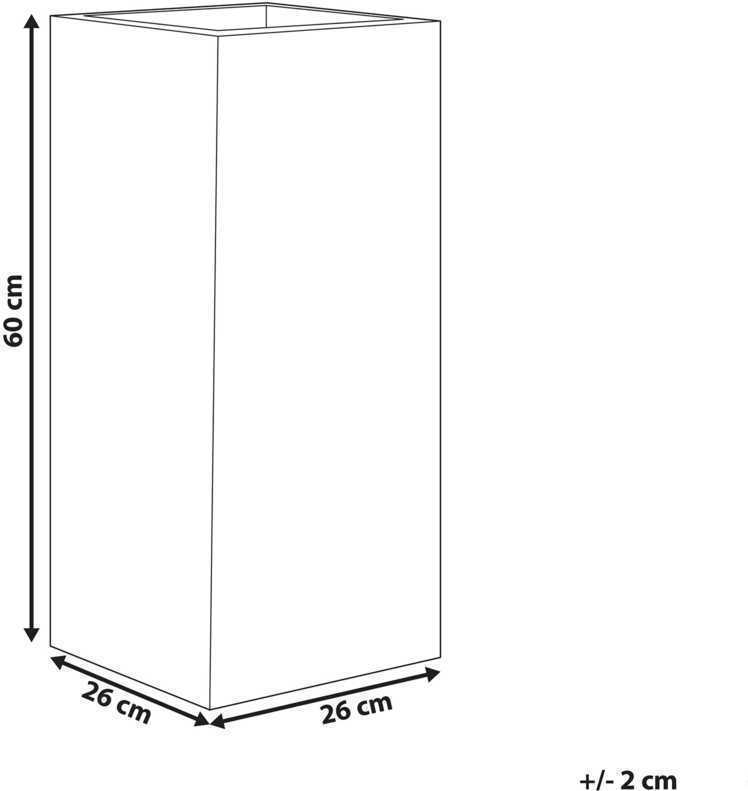 Beliani Vazonas DION 26 cm šviesiai pilkas