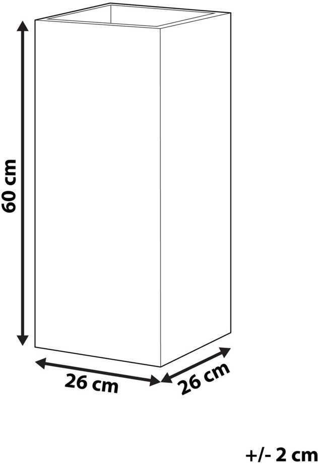 Beliani Gėlių vazonai DION 26 cm juodas