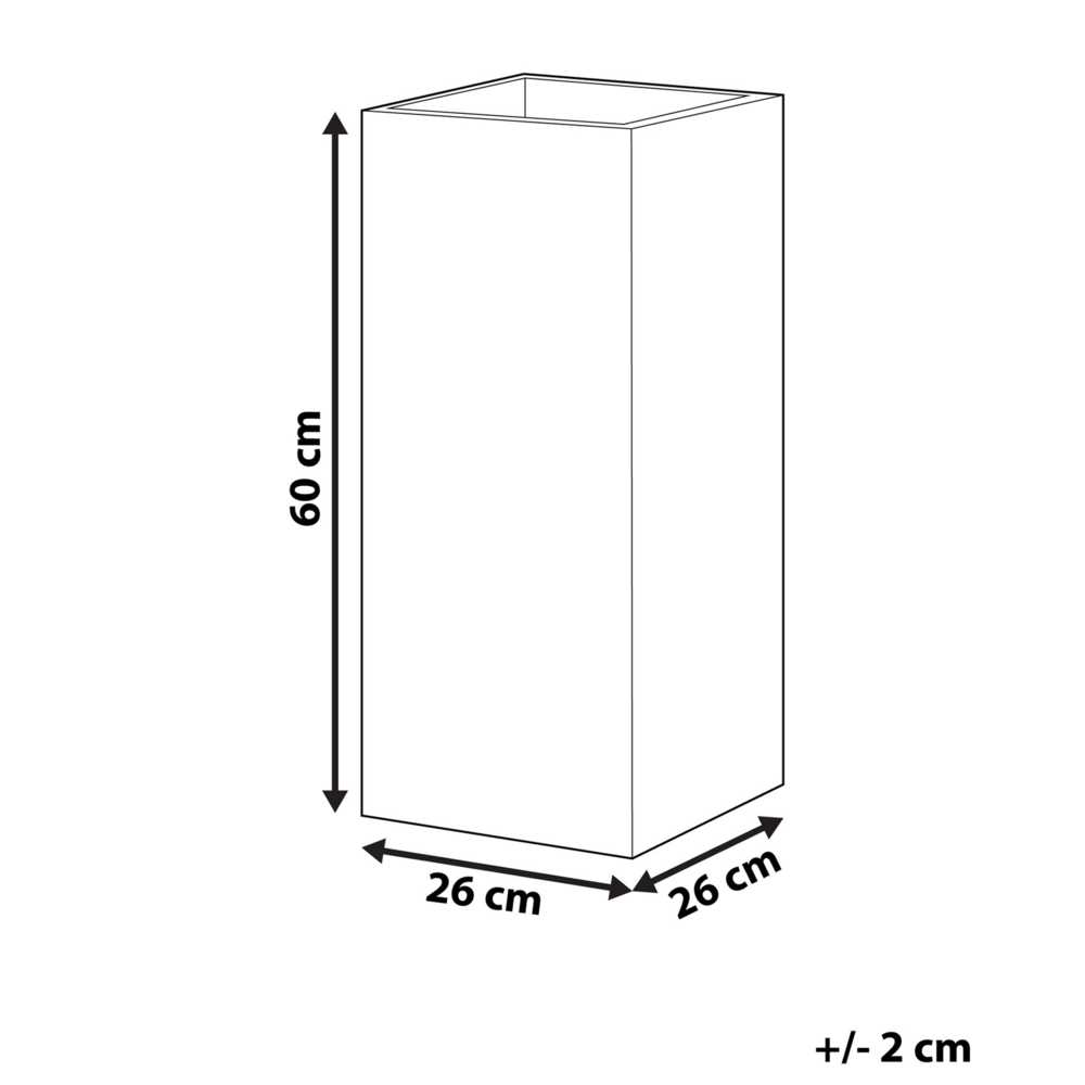Beliani Gėlių vazonas DION 26 cm tamsiai pilkas