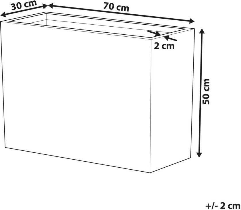 Beliani Gėlių vazonas EDESSA 70 cm pilkas