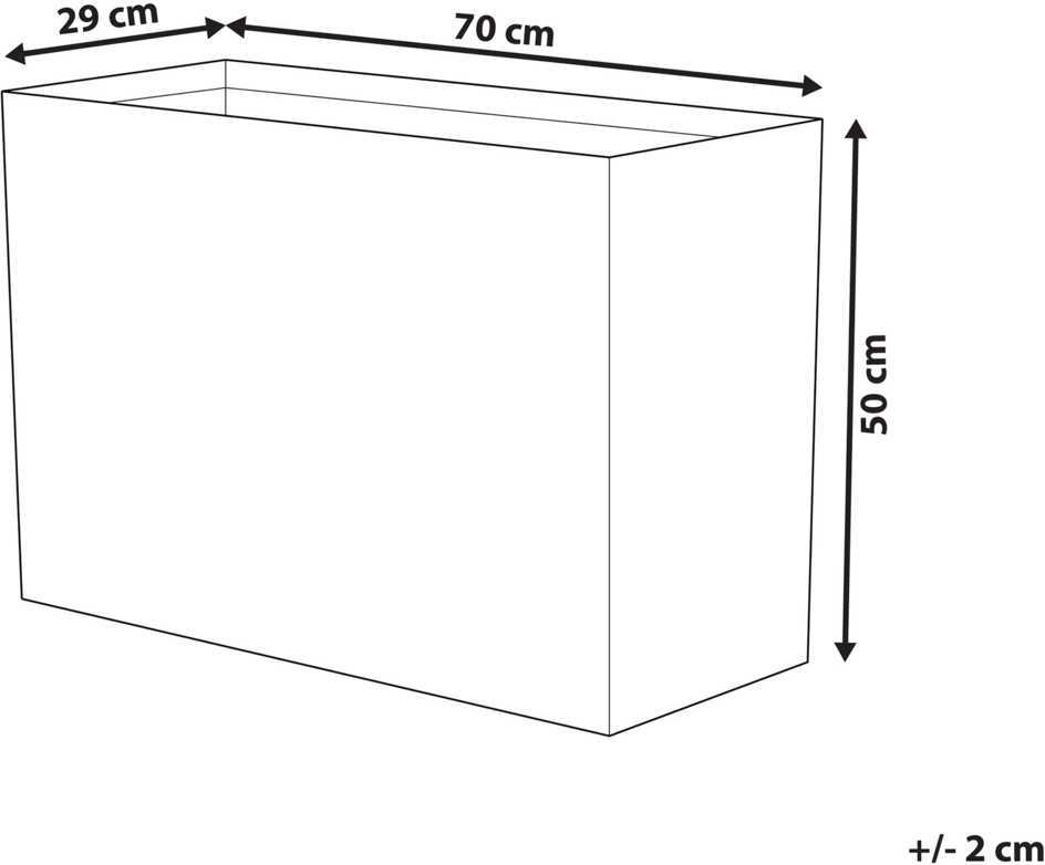 Beliani Vazonas EDESSA 70 cm šviesiai smėlio spalvos