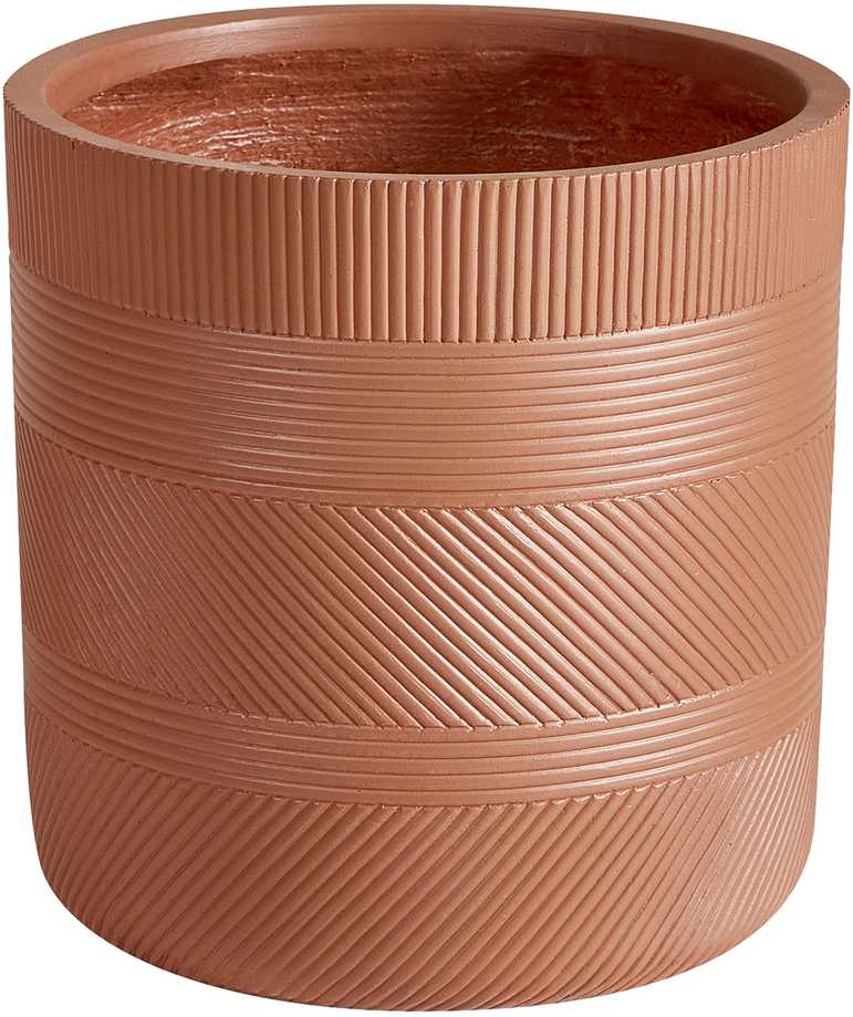 Beliani Gėlių vazonas VOULA 31 cm rudas