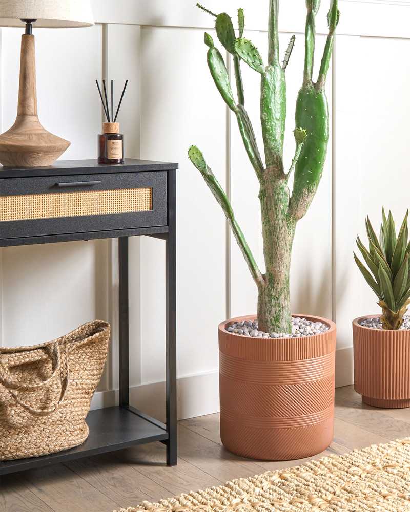 Beliani Gėlių vazonas VOULA 31 cm rudas