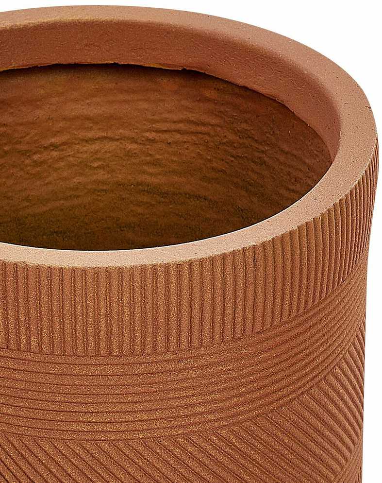 Beliani Gėlių vazonas VOULA 31 cm rudas