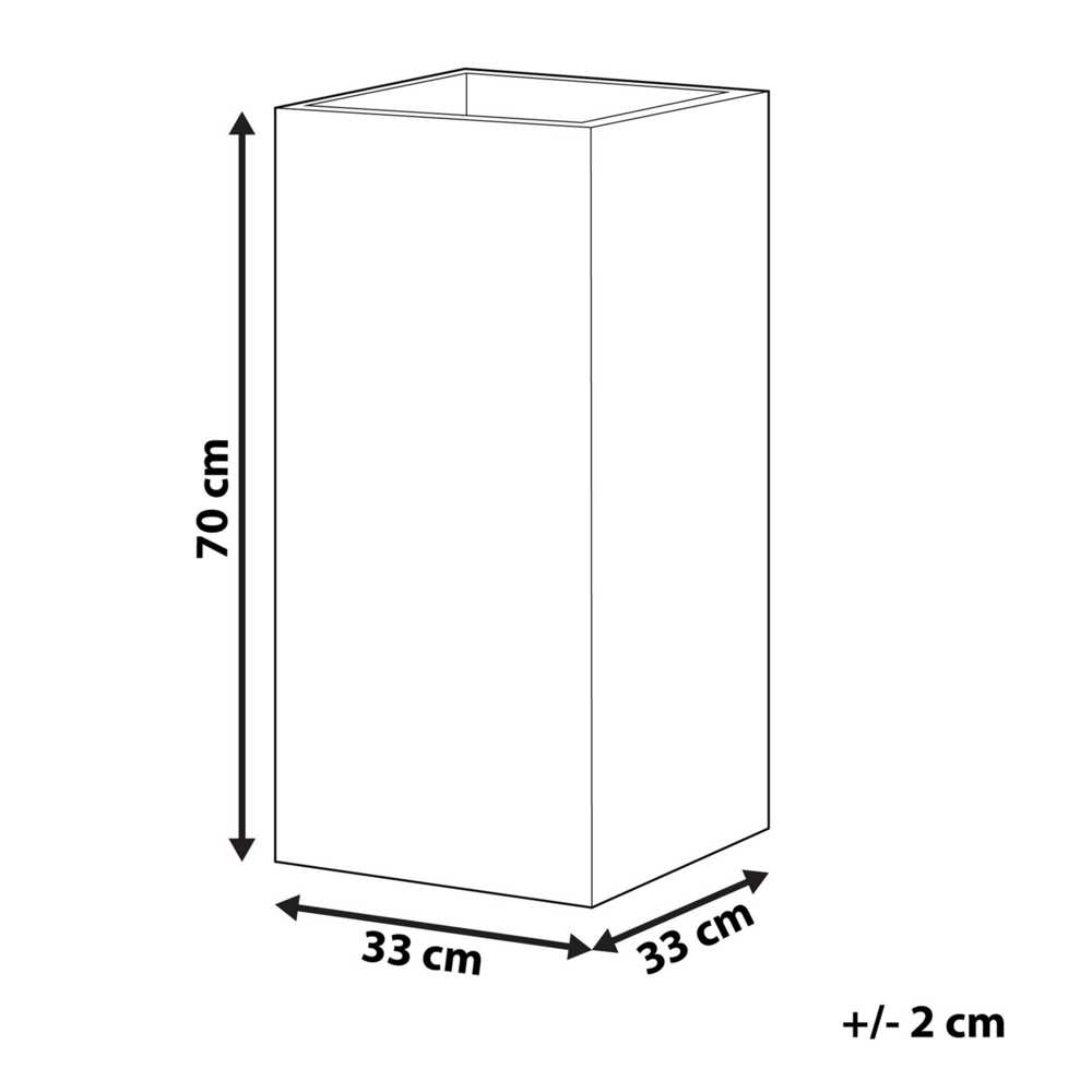 Beliani Gėlės vazonas DION 33 cm tamsiai pilkas