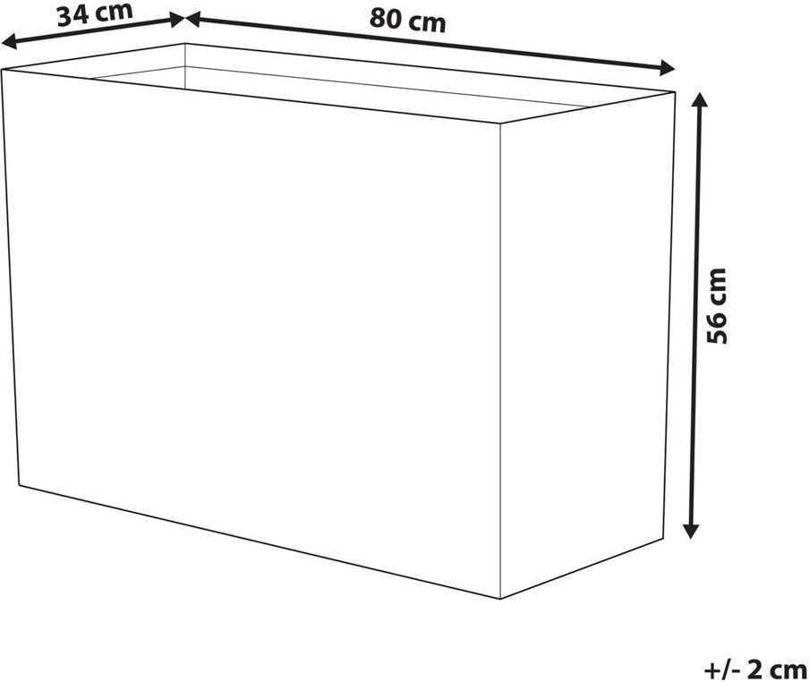 Beliani Gėlių vazonas EDESSA 80 cm tamsiai rudas