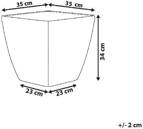 Beliani Gėlių vazonai ASTRAS 35 cm, sidabriniai