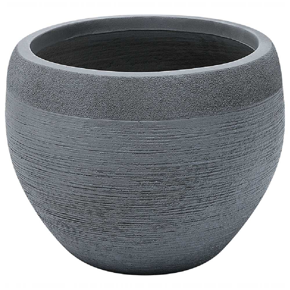 Beliani Gėlių vazonas ZAKROS 38 cm Pilkas