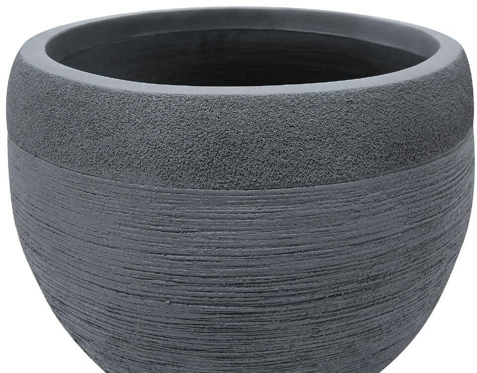 Beliani Gėlių vazonas ZAKROS 38 cm Pilkas