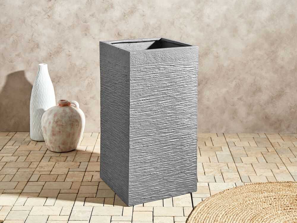 Beliani Augalų vazonas DION 40 cm pilkas