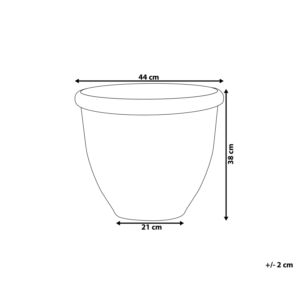 Beliani Gėlių vazonas TESALIA 44 cm rudas