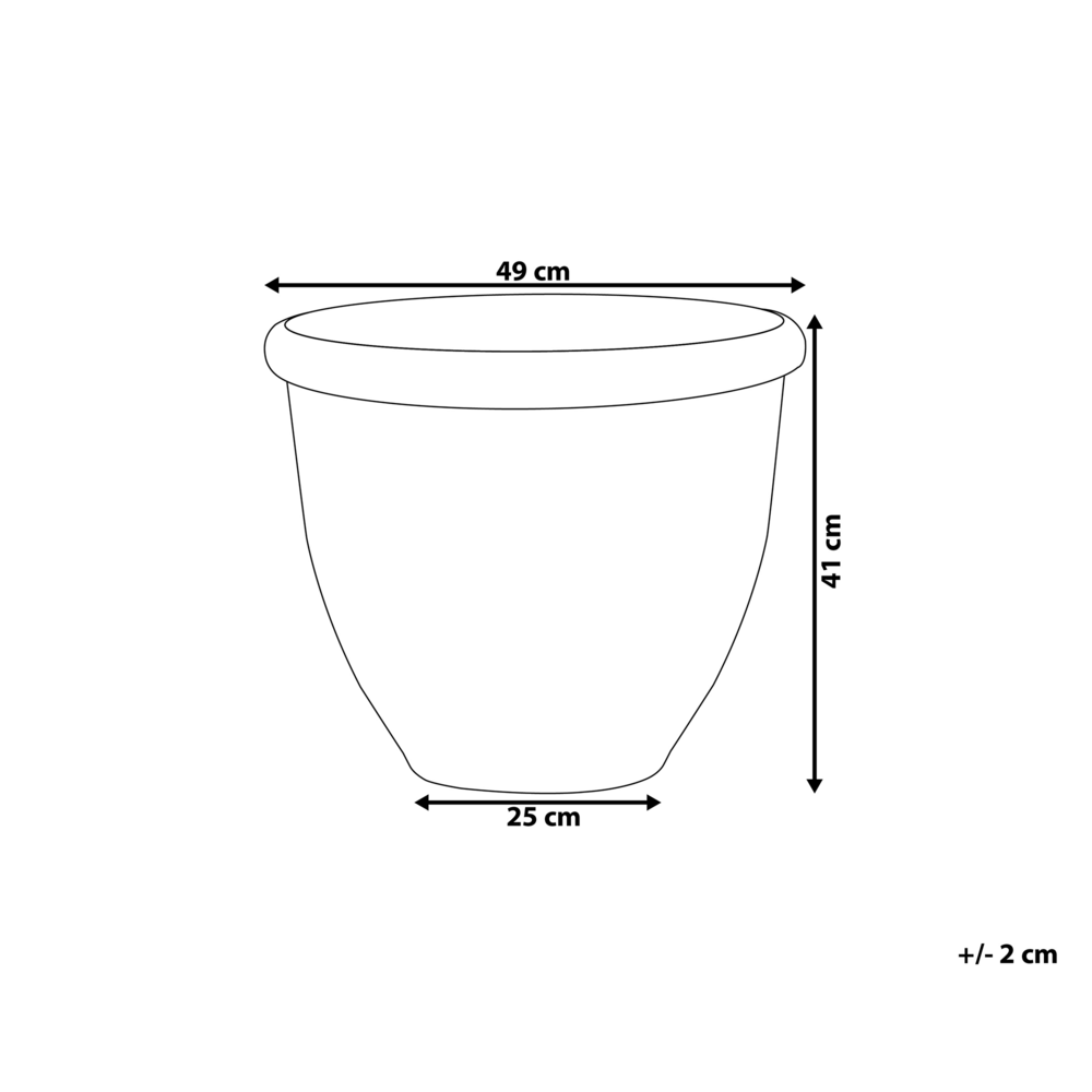 Beliani Gėlių vazonas TESALIA 49 cm rudas