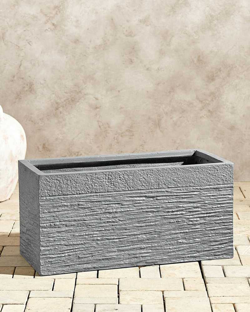 Beliani Gėlių vazonas MYRA 50 cm pilkas