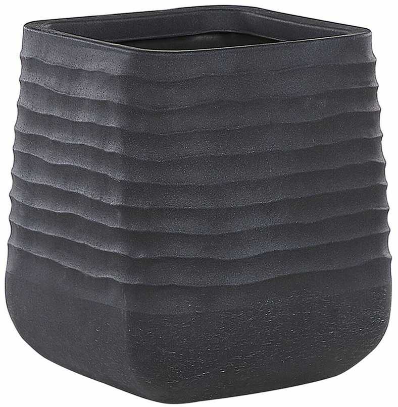 Beliani Lauko vazonas PARIKIA 50 cm juodas