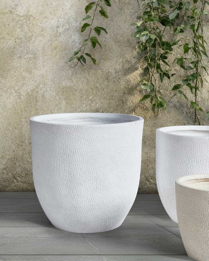 Beliani Gėlių vazonai KANNIA 55 cm balti