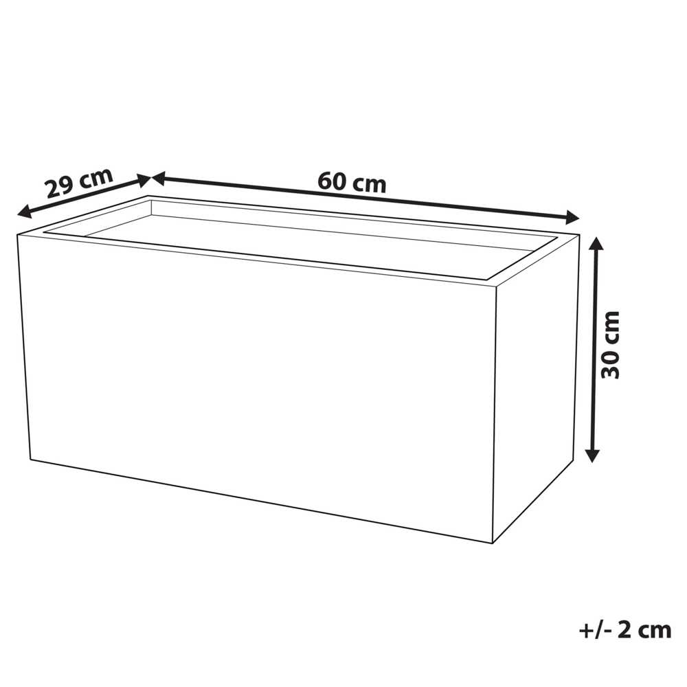 Beliani Vazonas MYRA 60 cm Baltas