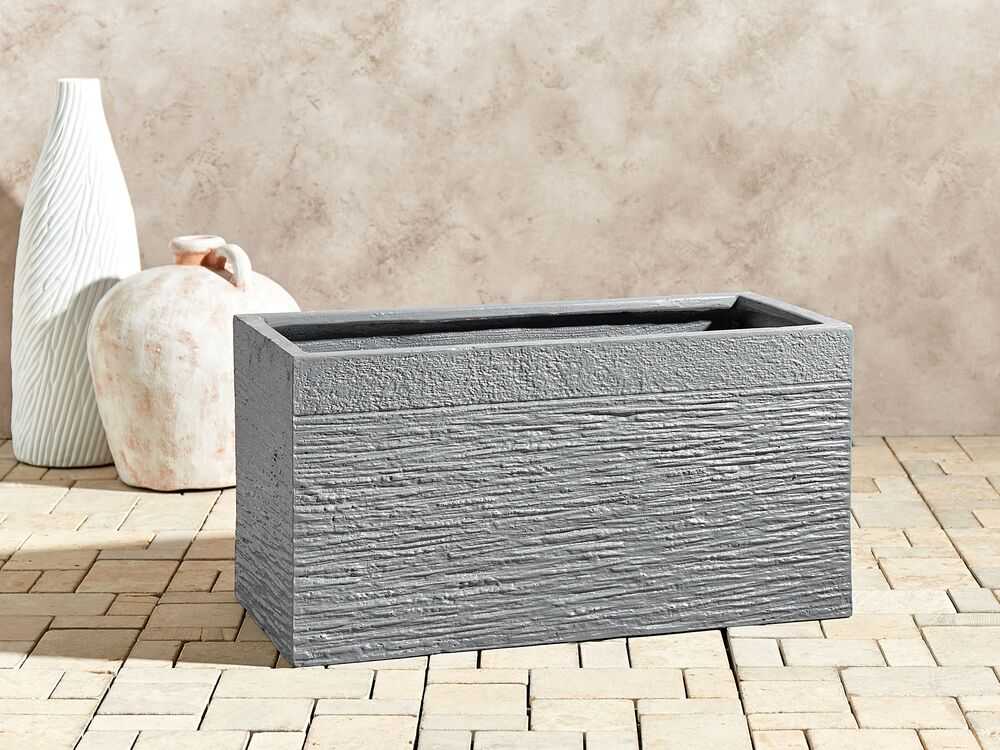 Beliani Vazonas MYRA 60 cm Pilkas