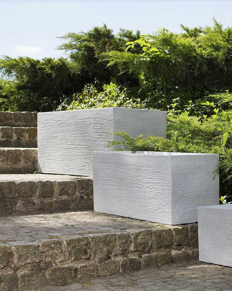 Beliani Vazonas MYRA 80 cm, baltas