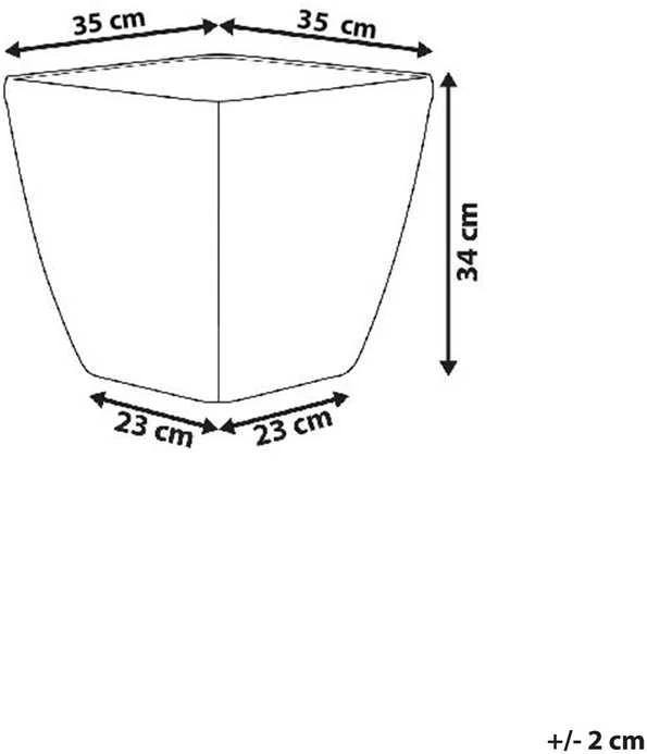Beliani Gėlių vazonai ASTRAS 35 cm, sidabriniai