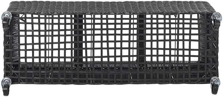 Beliani Gėlių vazonas BELLIS 82 cm juodas, technoratanas