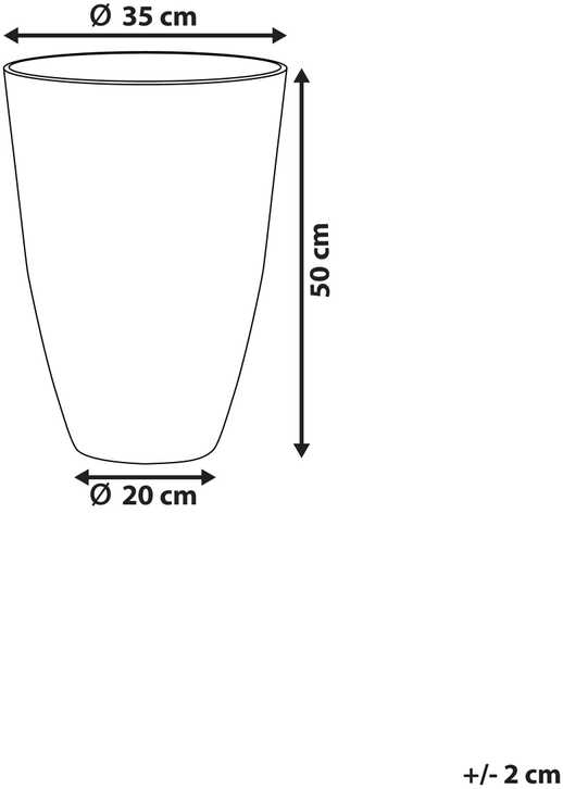 Beliani Gėlių vazonas CAMIA 35 cm smėlio spalvos