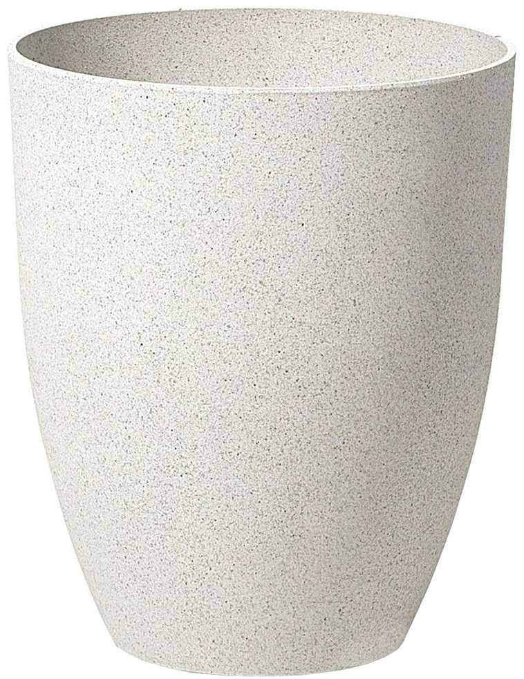 Beliani Gėlių vazonas CROTON 35 cm, kreminė balta
