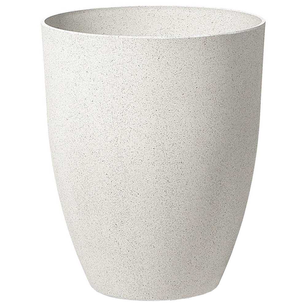 Beliani Gėlių vazonas CROTON 43 cm kreminės baltos spalvos