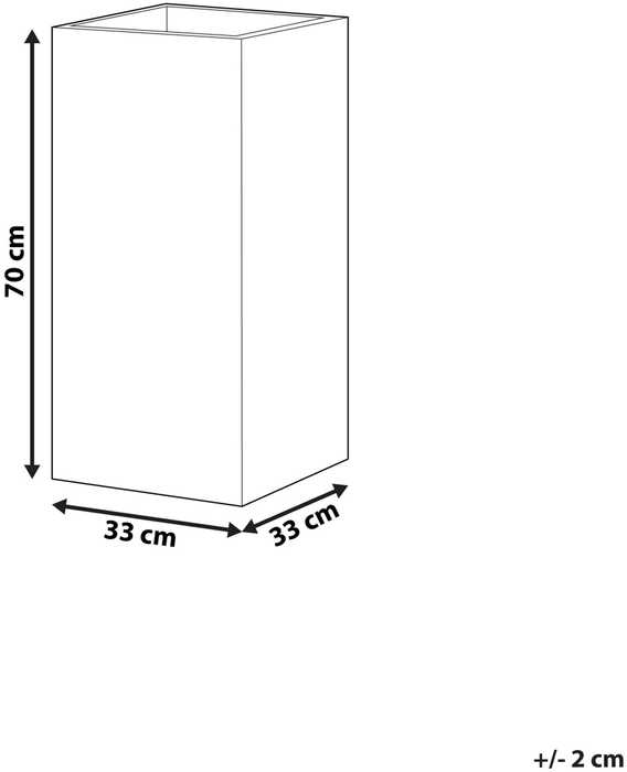 Beliani Gėlės vazonas DION 33 cm tamsiai pilkas