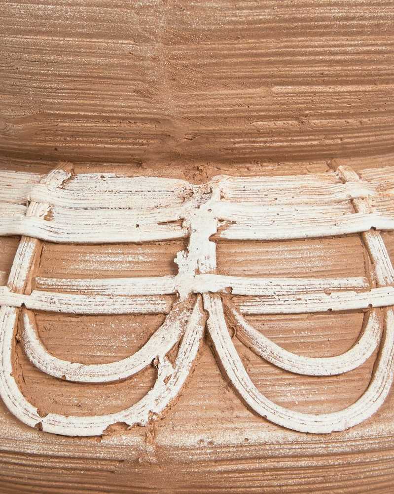 Beliani Vazonas DISPORUM 29 cm šviesiai rudas