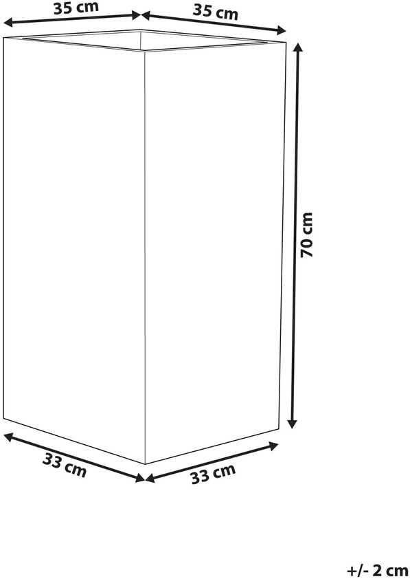 Beliani Gėlių vazonas TENNO 35 cm smėlio spalvos