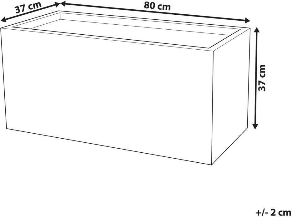 Beliani Gėlių vazonas MYRA 80 cm juodos spalvos