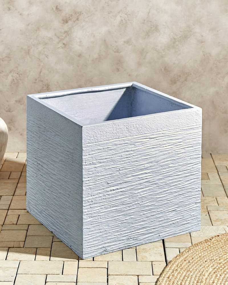 Beliani Vazonas PAROS 50 cm baltas