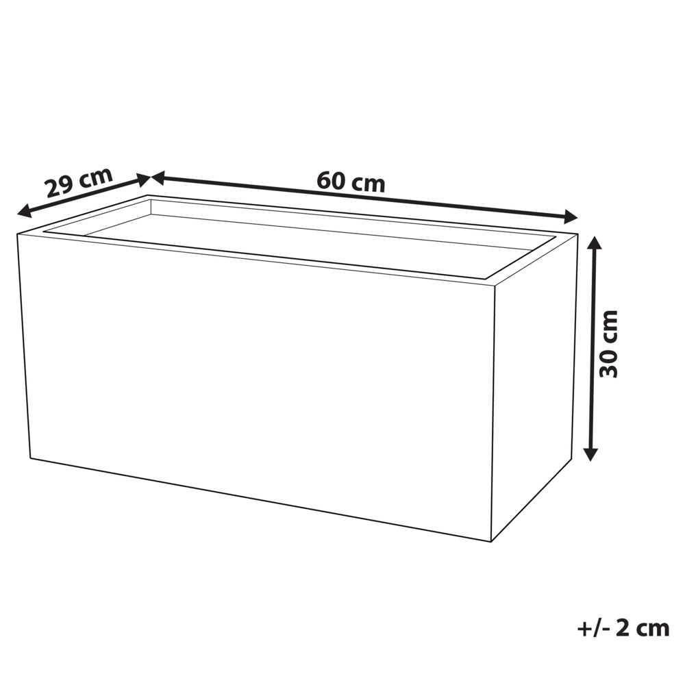 Beliani Vazonas MYRA 60 cm Baltas