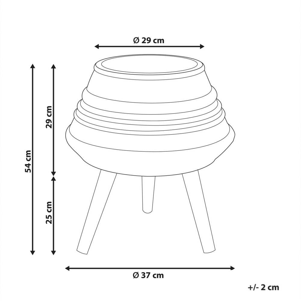 Beliani Augalų vazonas su kojelėmis ATHAEA 37 cm smėlio spalvos