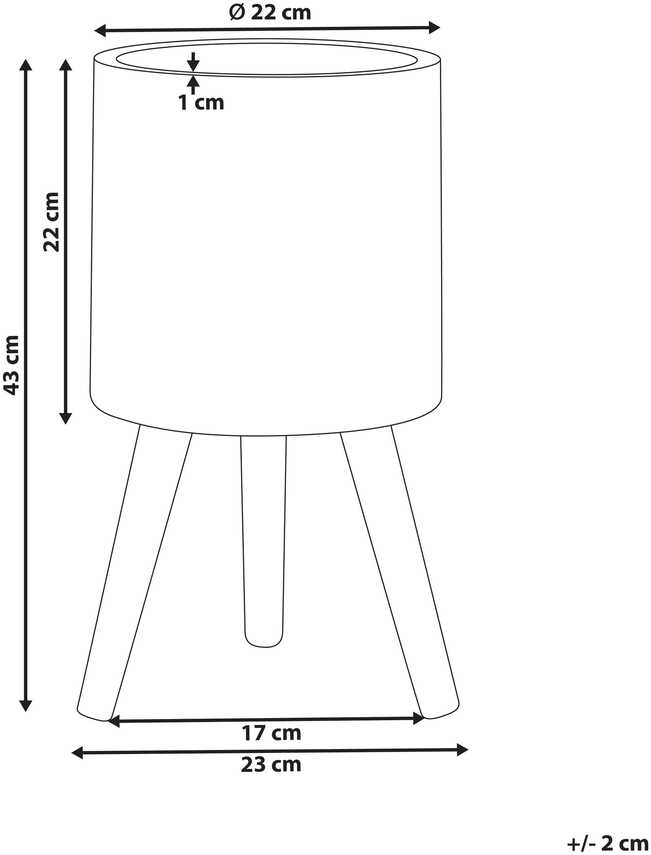Beliani Pastatomas vazonas PREWEZA 23 cm balta spalva