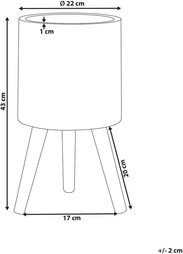 Beliani Gėlių stovas SKIATOS 22 cm, kreminės spalvos